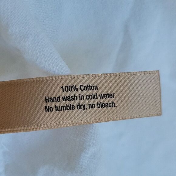 Cali-Dreaming 100% cotton crop button down top white Size L - Picture 5 of 5